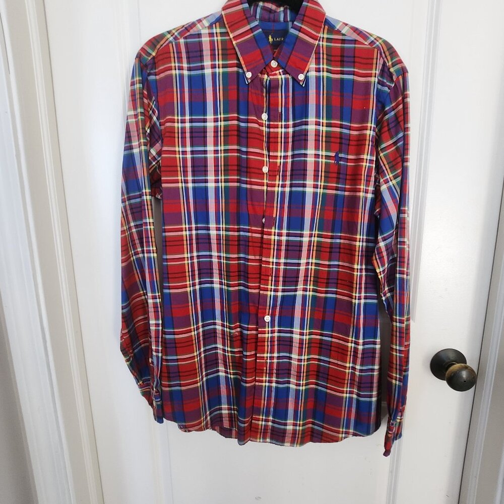 Ralph Lauren Red Plaid Button Down - Size M